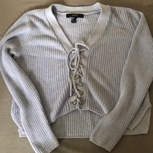 long sleeve knit crop top